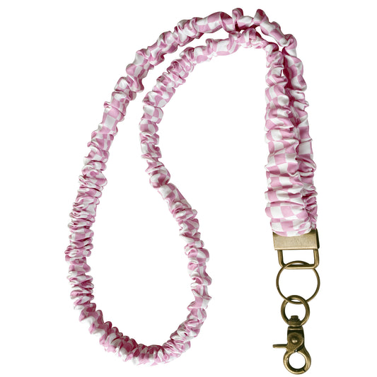 WEZEBEL Scrunchie Lanyard for ID Badge and Keys - Stretchy Lanyard for Women Nurse Teacher Office