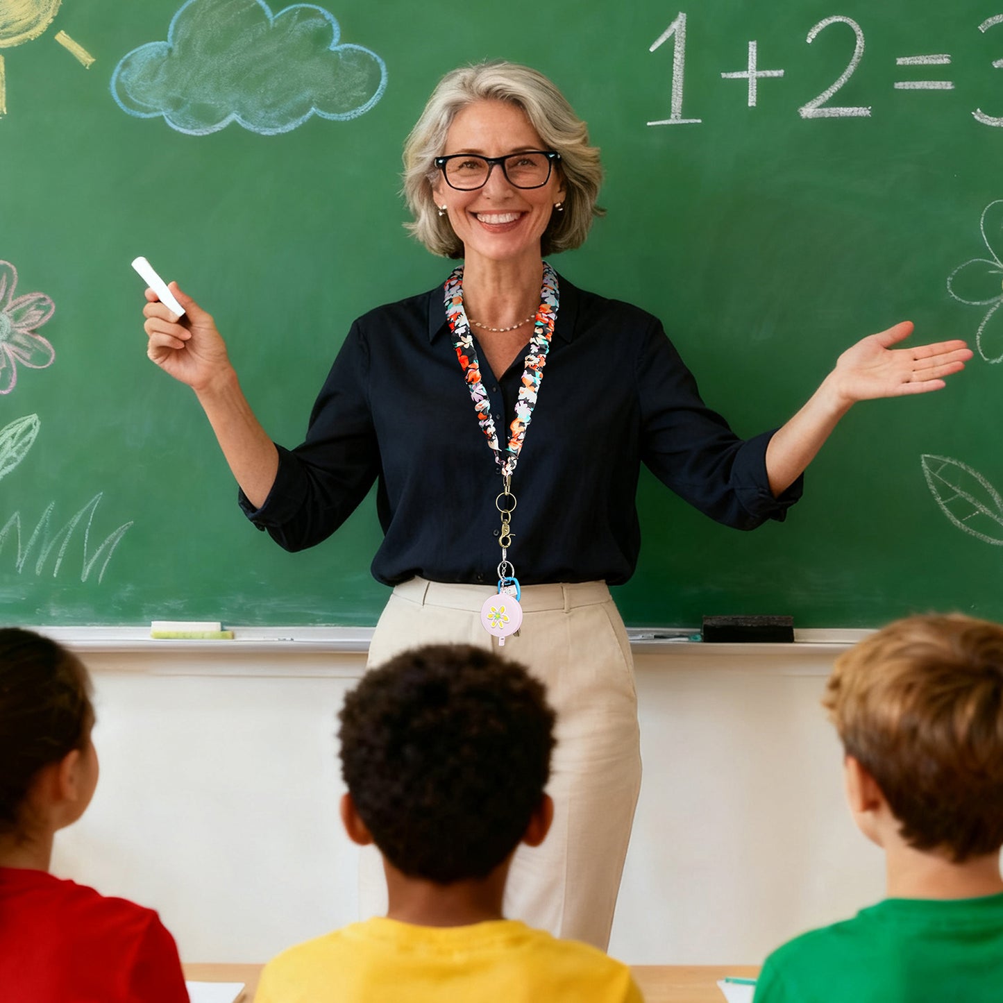 WEZEBEL Scrunchie Lanyard for ID Badge and Keys - Stretchy Lanyard for Women Nurse Teacher Office