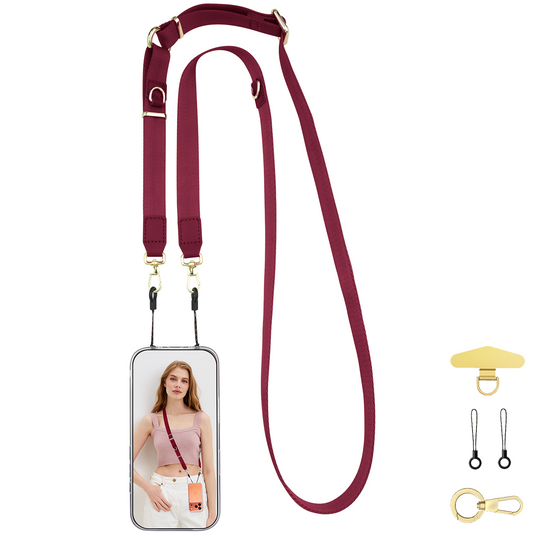 WEZEBEL Women’s Crossbody Strap for Cell Phone, Adjustable Nylon Lanyard & Accessory Kit for iPhone for Everyday Carry
