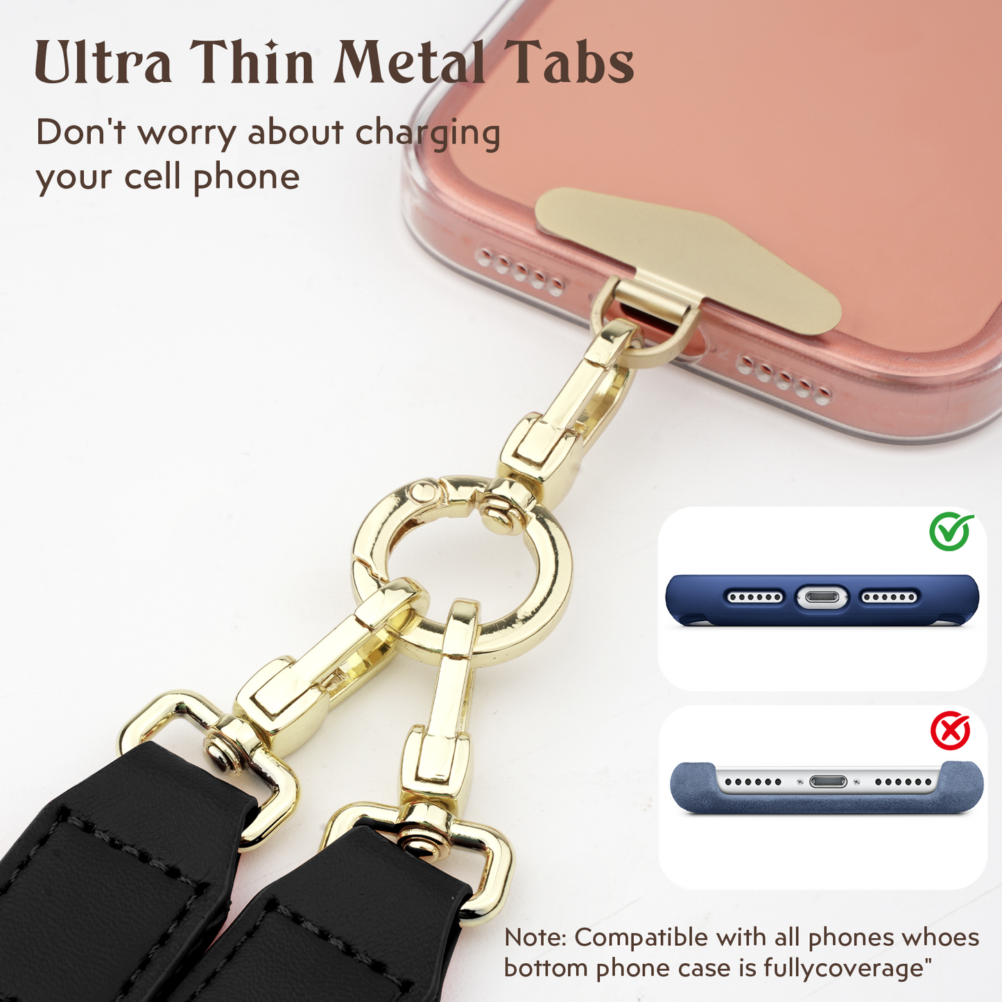 WEZEBEL Women’s Crossbody Strap for Cell Phone, Adjustable Nylon Lanyard & Accessory Kit for iPhone for Everyday Carry