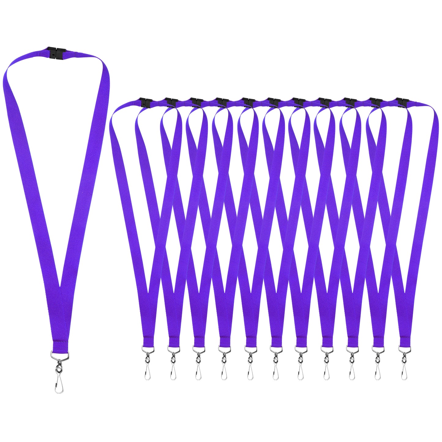 Breakaway Lanyards for Badge Holder, Polyester Neck Straps for ID Cards, Events, Office, and Schools