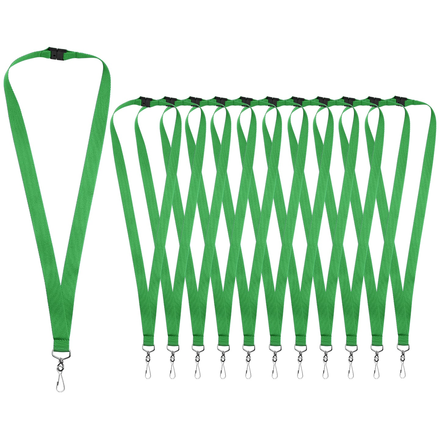 Breakaway Lanyards for Badge Holder, Polyester Neck Straps for ID Cards, Events, Office, and Schools