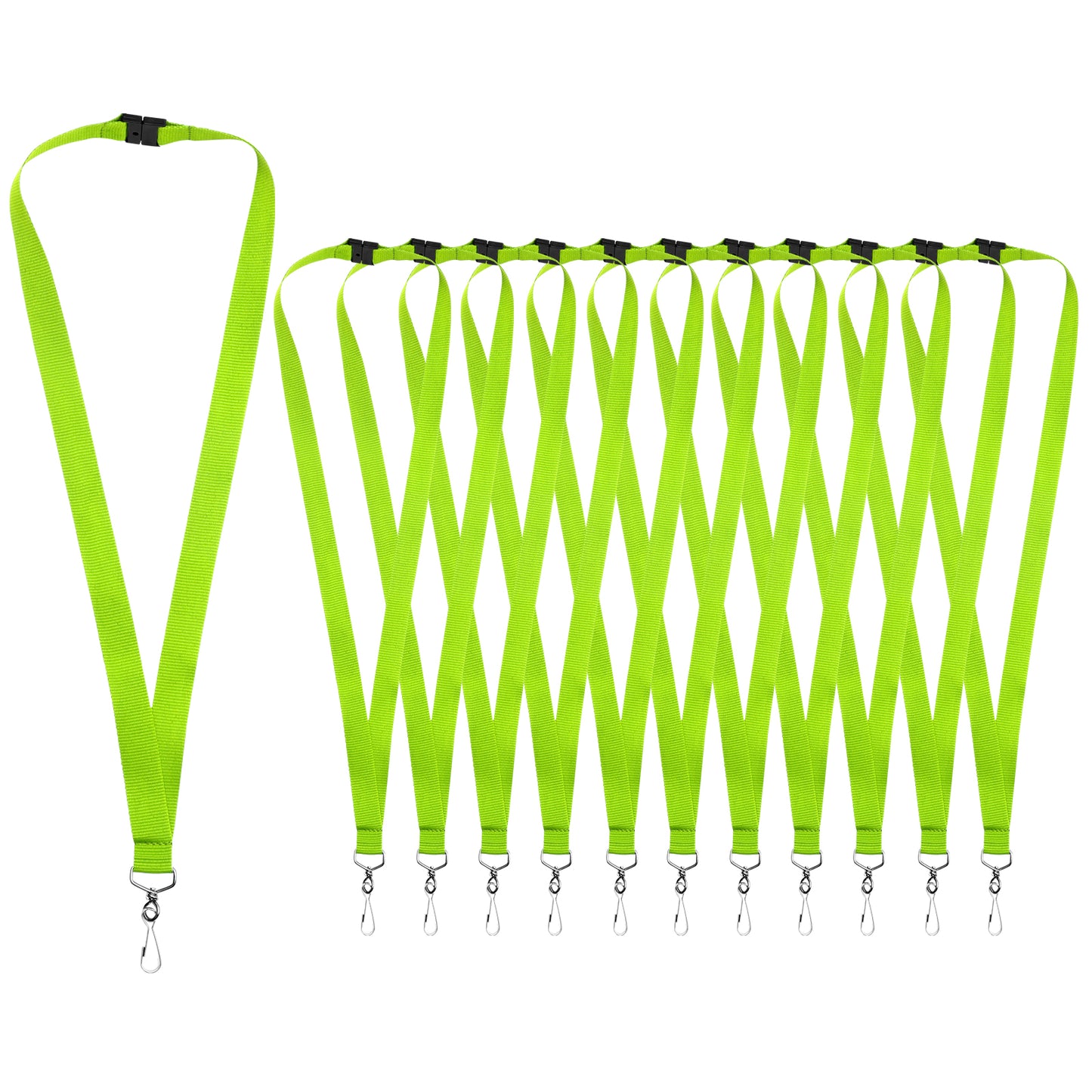 Breakaway Lanyards for Badge Holder, Polyester Neck Straps for ID Cards, Events, Office, and Schools