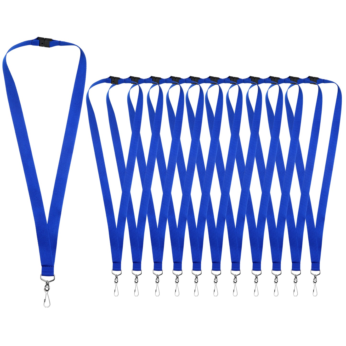 Breakaway Lanyards for Badge Holder, Polyester Neck Straps for ID Cards, Events, Office, and Schools