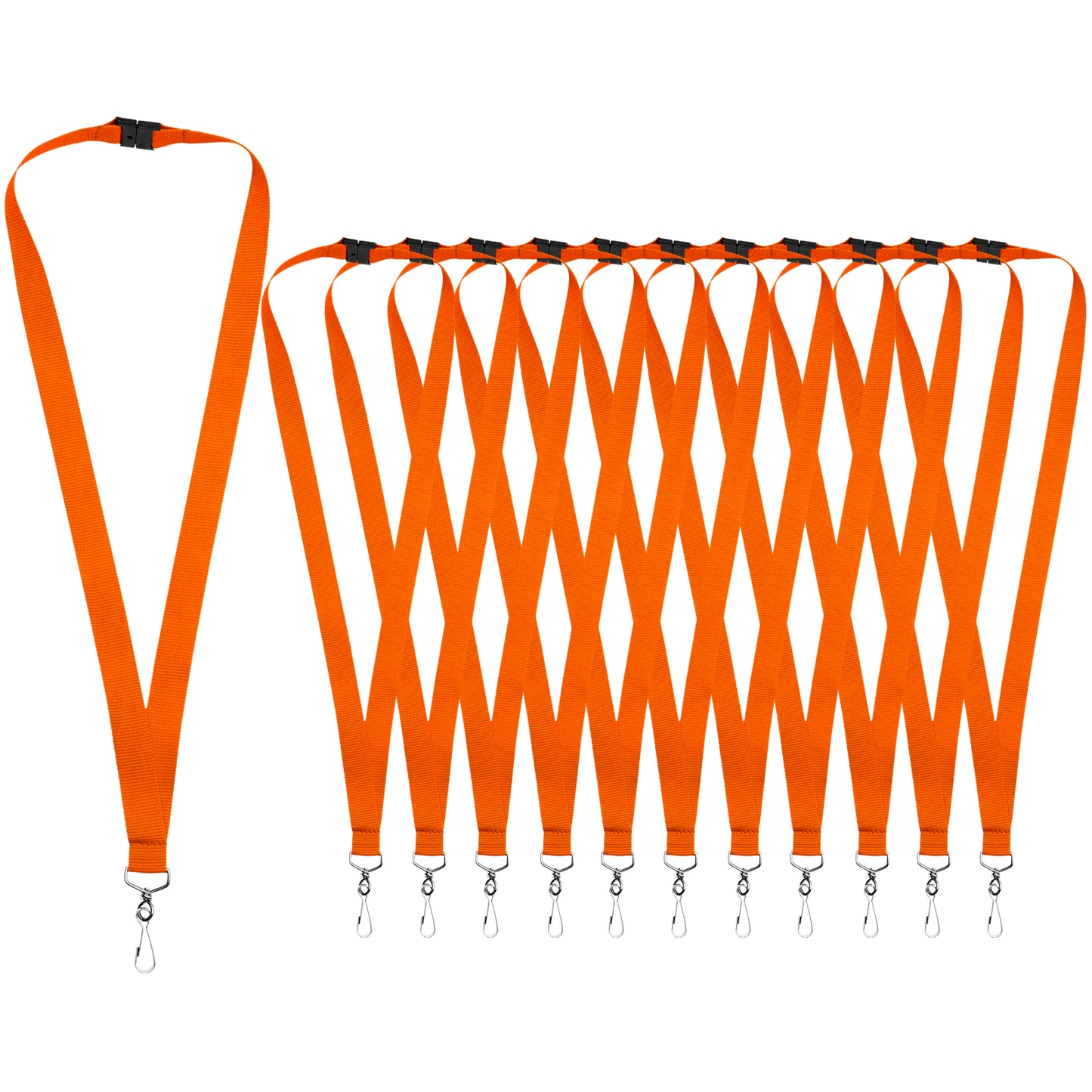 Breakaway Lanyards for Badge Holder, Polyester Neck Straps for ID Cards, Events, Office, and Schools