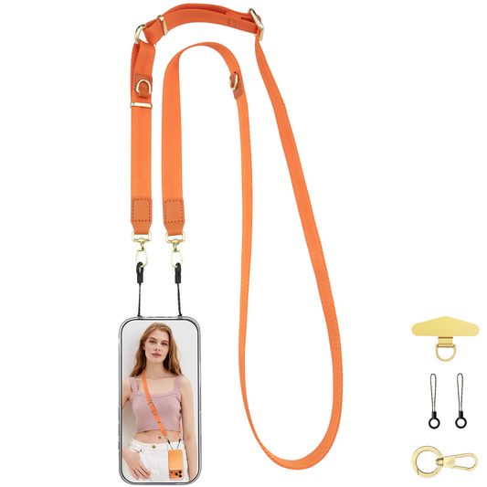 WEZEBEL Women’s Crossbody Strap for Cell Phone, Adjustable Nylon Lanyard & Accessory Kit for iPhone for Everyday Carry
