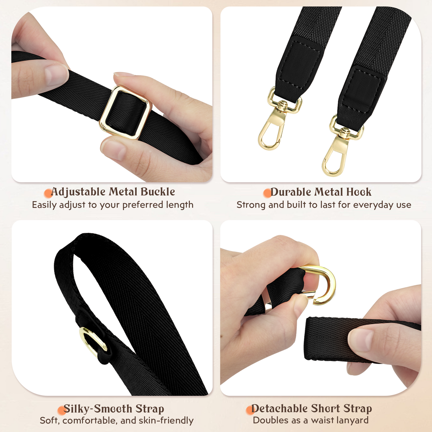 WEZEBEL Women’s Crossbody Strap for Cell Phone, Adjustable Nylon Lanyard & Accessory Kit for iPhone for Everyday Carry