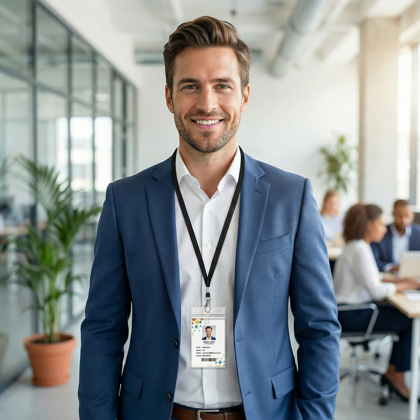 Black Breakaway Lanyards with Vertical ID Badge Holders, Soft Polyester Neck Lanyards with Safety Clasp for Office, School, Travel, Cruise, Events