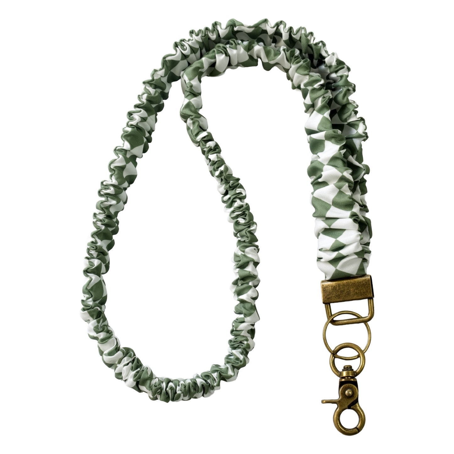 WEZEBEL Scrunchie Lanyard for ID Badge and Keys - Stretchy Lanyard for Women Nurse Teacher Office