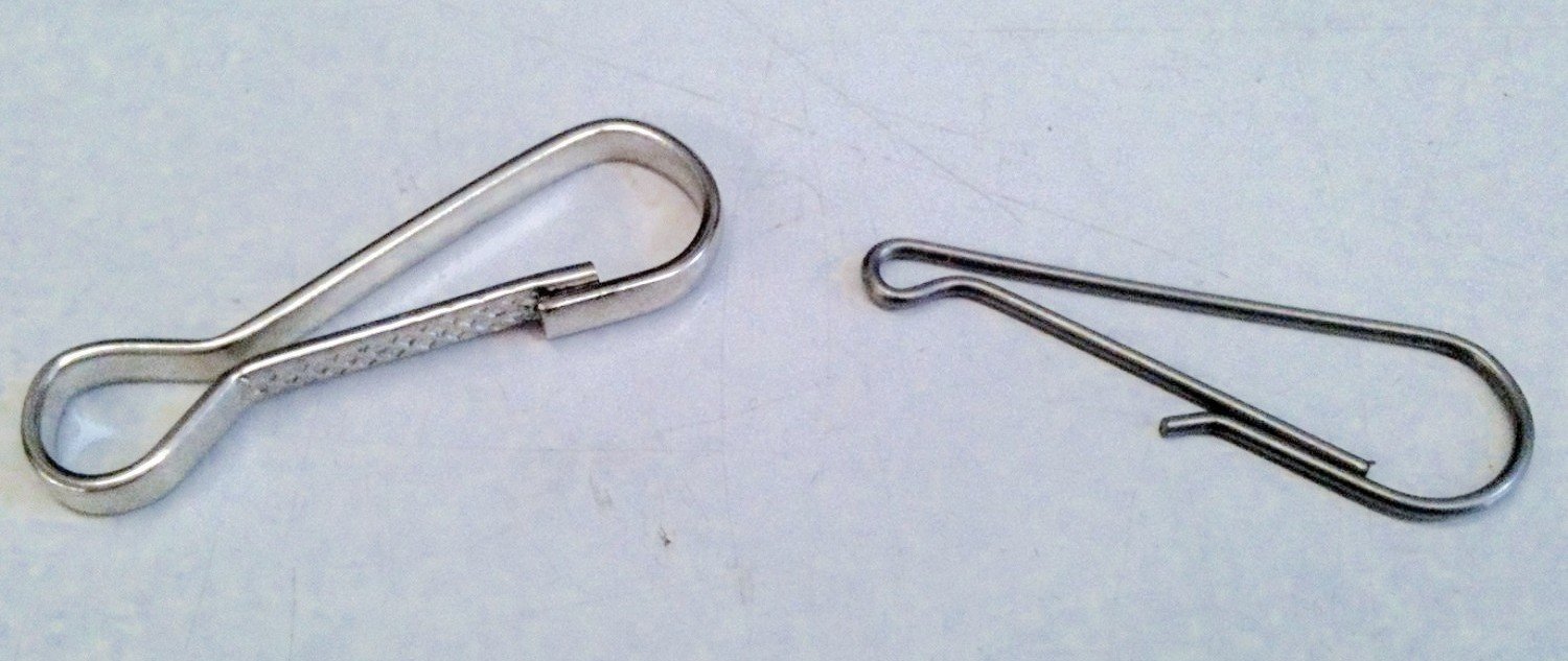 Spring snap hook also known as a lanyard hook