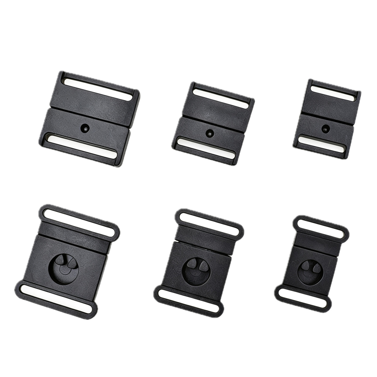 Black plastic safety breakaway buckles for lanyards