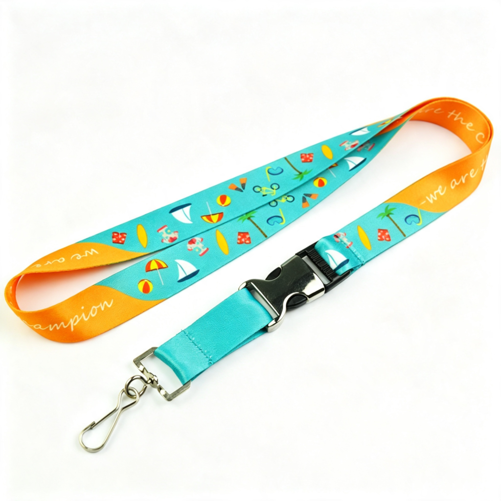 Full-colour dye sublimation lanyard